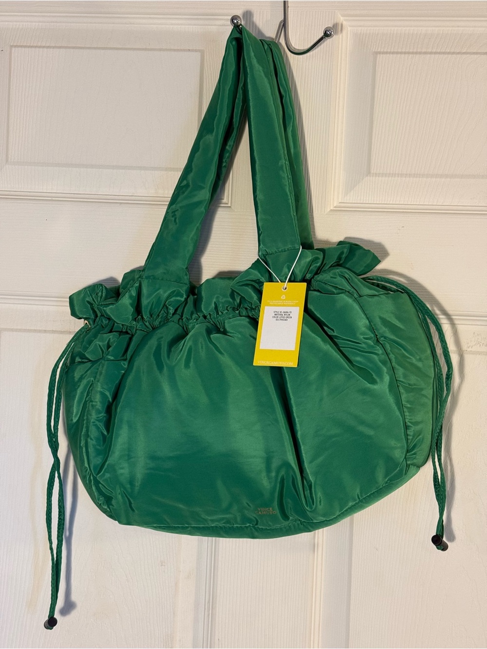 Vince Camuto Green Drawstring Shoulder Tote